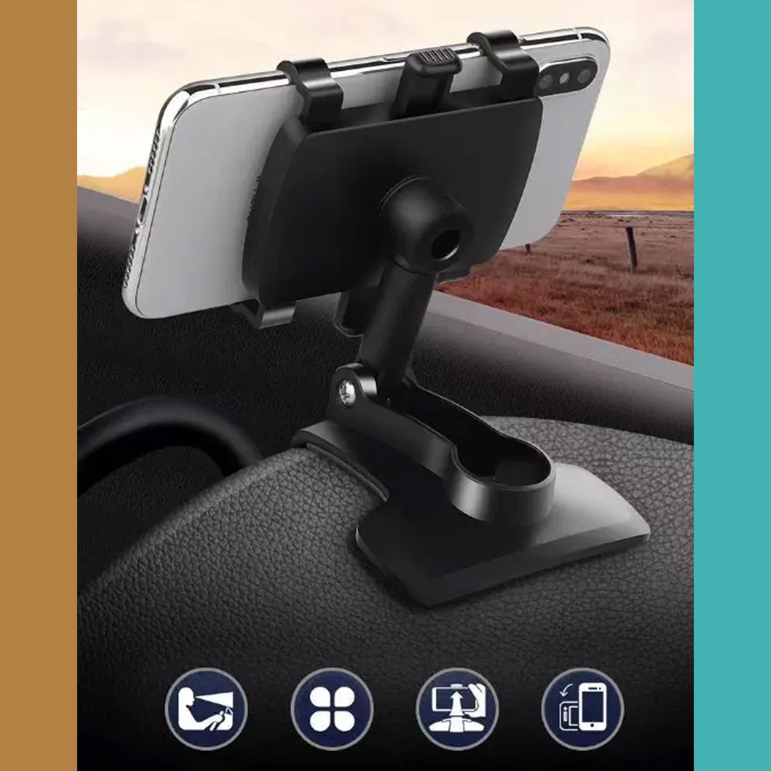 6280 Car Mobile Phone Holder Mount Stand with 180 Degree. Stable One Hand Operational Compatible with Car Dashboard. DeoDap 6280 Car Mobile Phone Holder Mount Stand with 180 Degree. Stable One Hand Operational Compatible with Car Dashboard. DeoDap